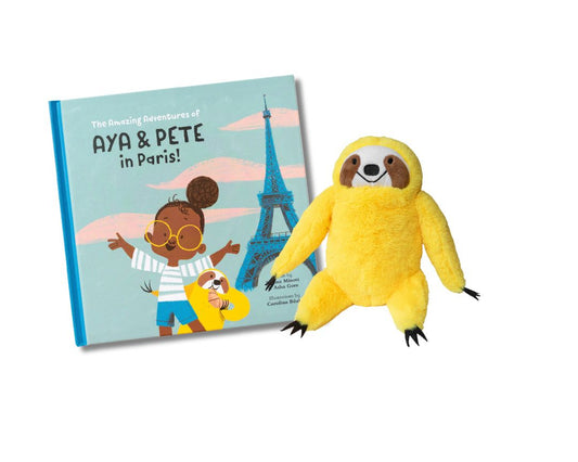 Aya & Pete in Paris Book + Plush Pete Set